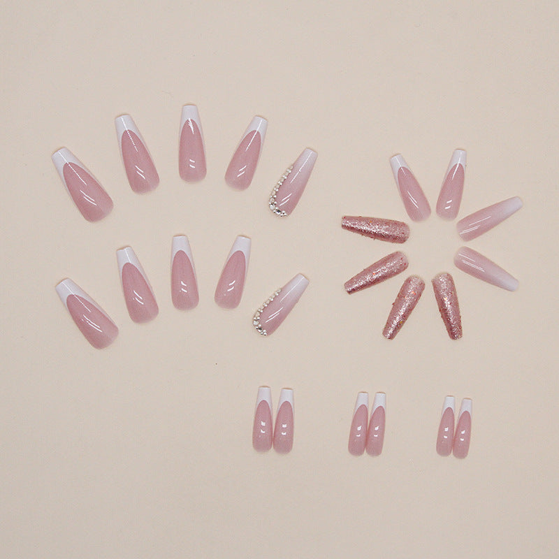 Venta al por mayor de plástico francés degradado Nail Art Chips